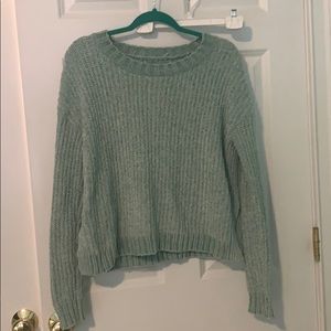 teal sweater